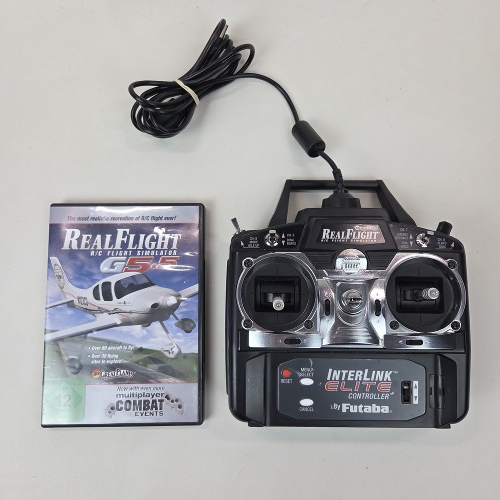 Real Flight R/C Flight Simulator InterLink Elite Controller Futaba‎ w/ Untested
